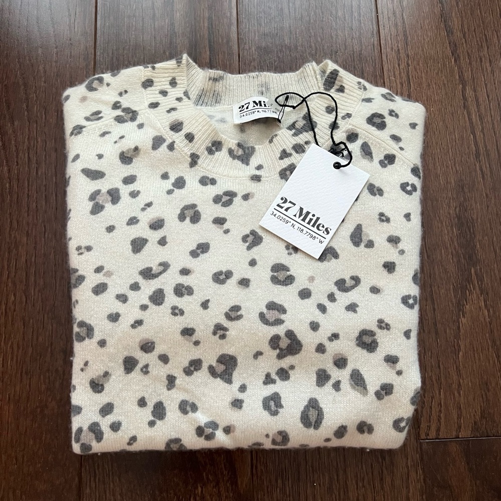 🌟NWT 27 Miles Malibu 100% cashmere sweater in Cloud